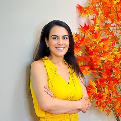 A Woman Wearing A Colorful Dress