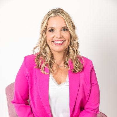 A Woman In A Pink Shirt